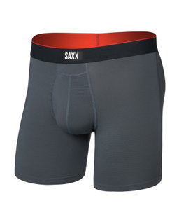 SAXX Boxershorts Multisport Mesh Boxer Brief Fly grey Men's - 1 piece